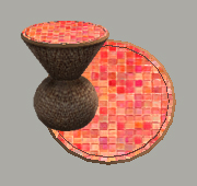 red Calypso table