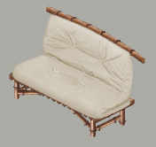 white futon